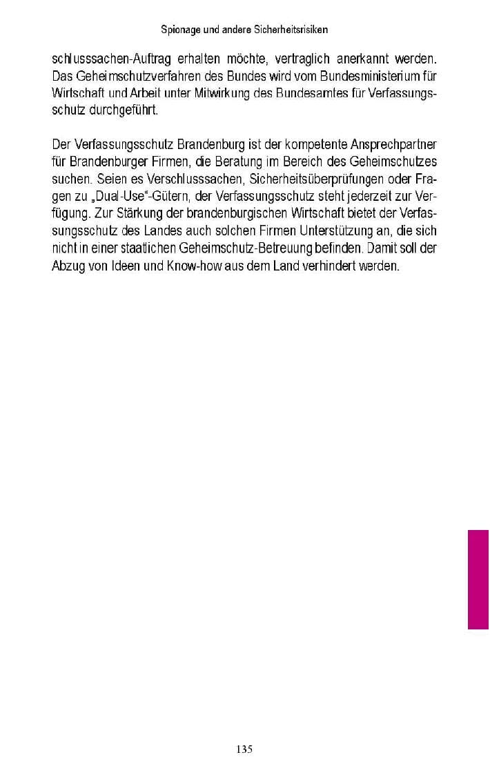 Seite 129 des Verfassungsschutzbericht 2005 Brandenburg