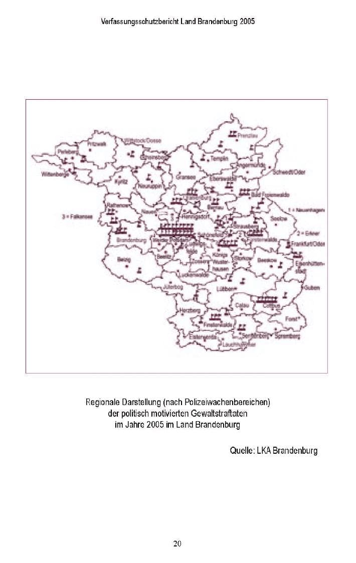 Seite 19 des Verfassungsschutzbericht 2005 Brandenburg
