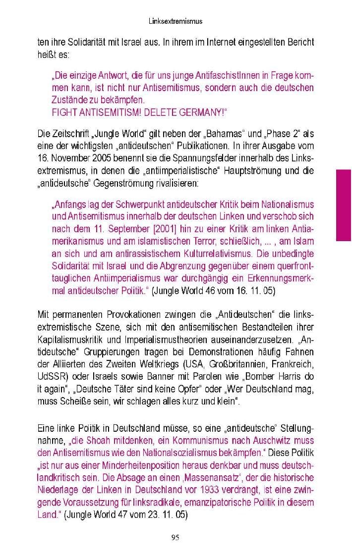 Seite 92 des Verfassungsschutzbericht 2005 Brandenburg