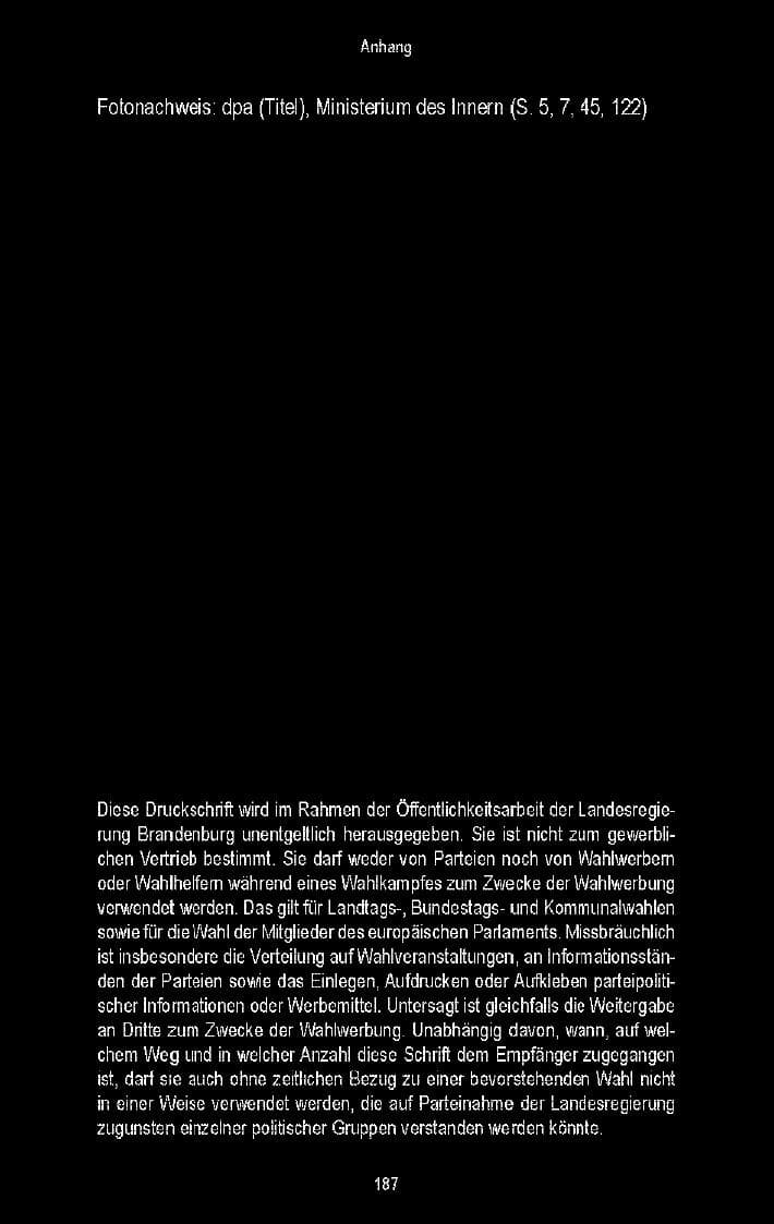 Seite 128 des Verfassungsschutzbericht 2006 Brandenburg