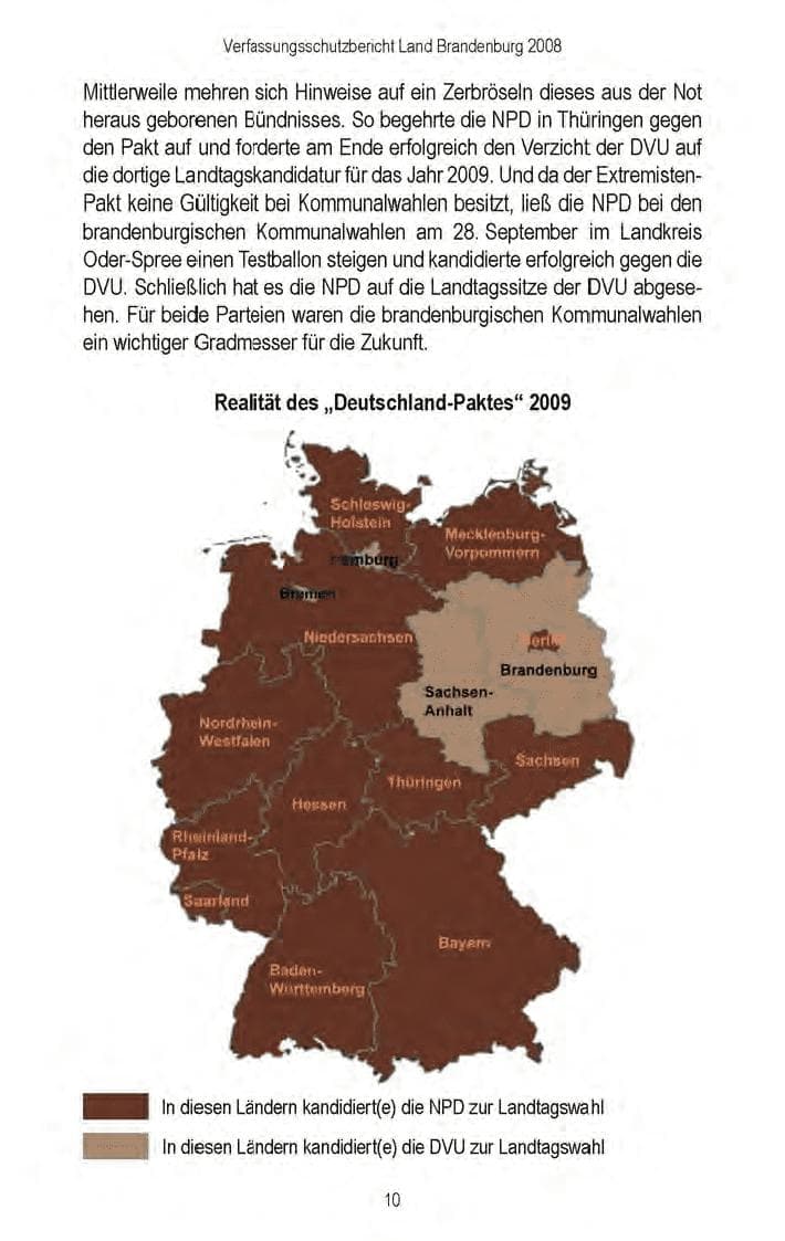 Seite 12 des Verfassungsschutzbericht 2008 Brandenburg