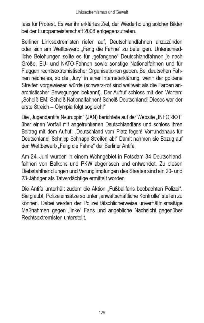Seite 131 des Verfassungsschutzbericht 2008 Brandenburg