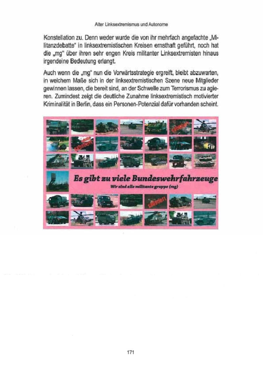 Seite 173 des Verfassungsschutzbericht 2009 Brandenburg