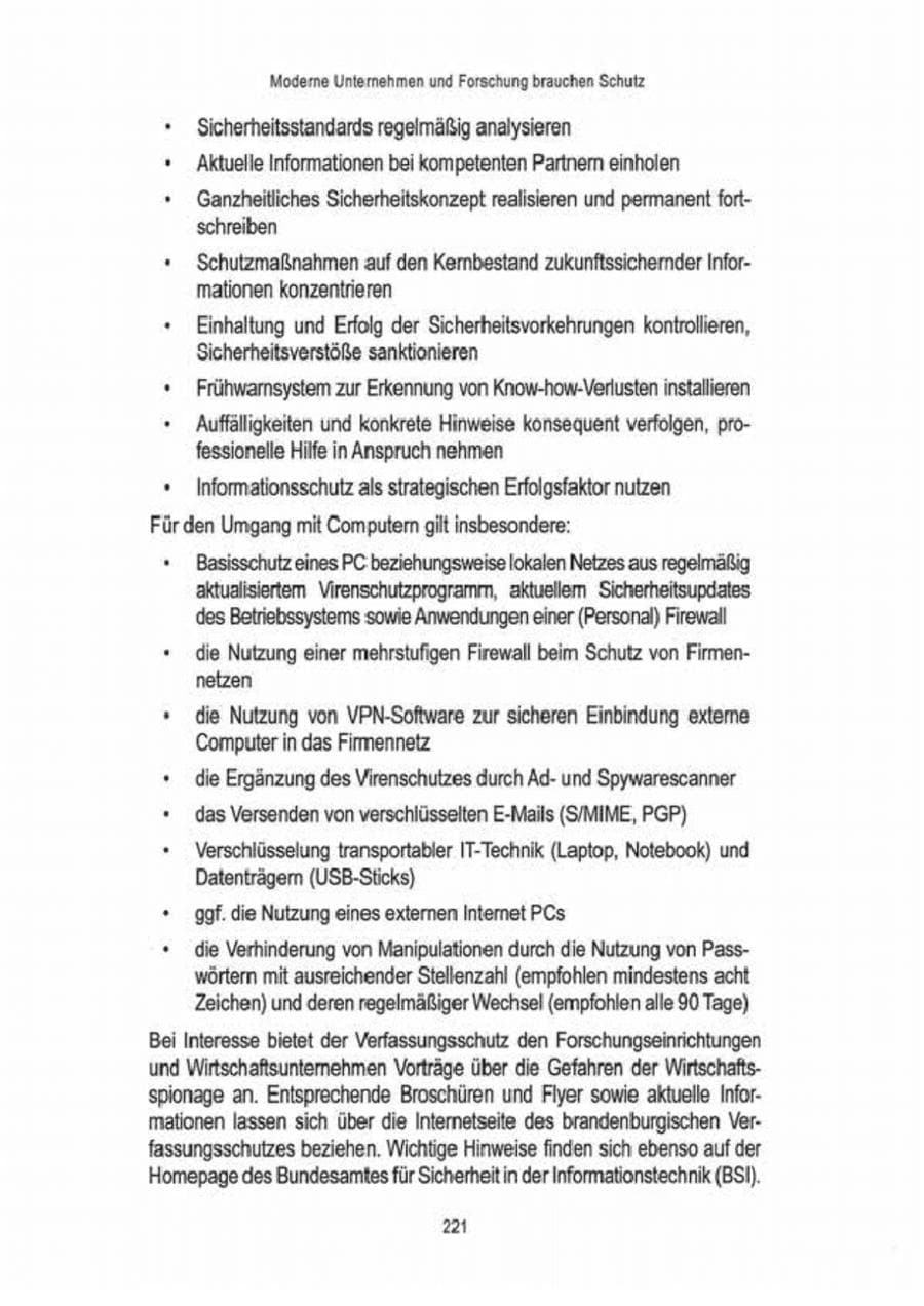 Seite 223 des Verfassungsschutzbericht 2009 Brandenburg