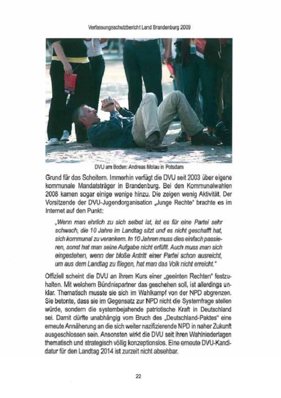 Seite 24 des Verfassungsschutzbericht 2009 Brandenburg