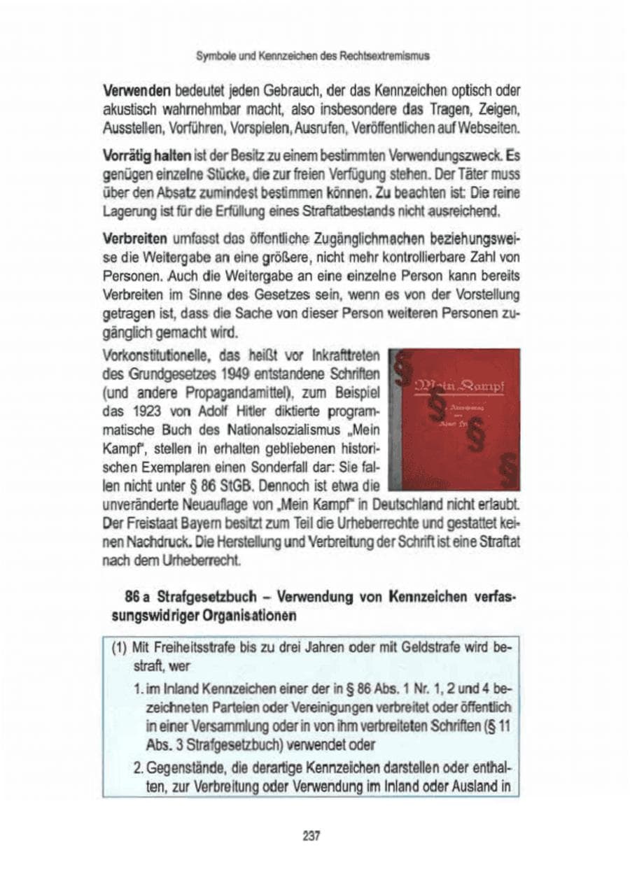 Seite 239 des Verfassungsschutzbericht 2009 Brandenburg