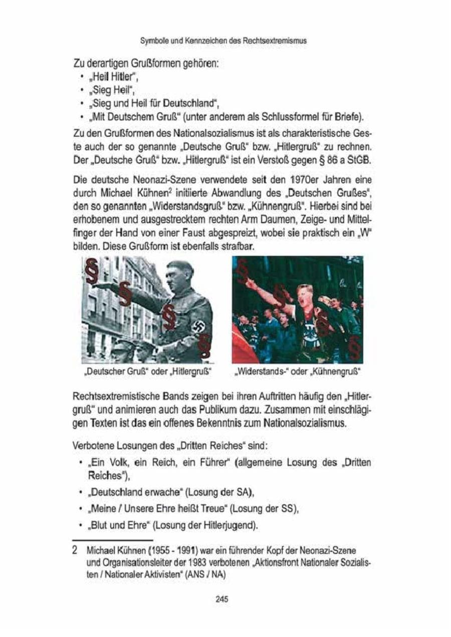 Seite 247 des Verfassungsschutzbericht 2009 Brandenburg
