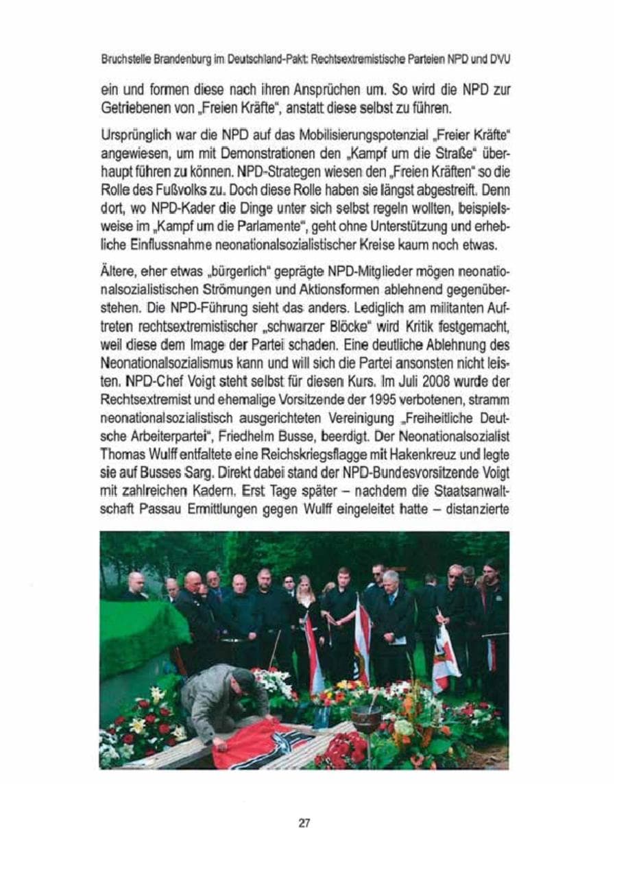 Seite 29 des Verfassungsschutzbericht 2009 Brandenburg