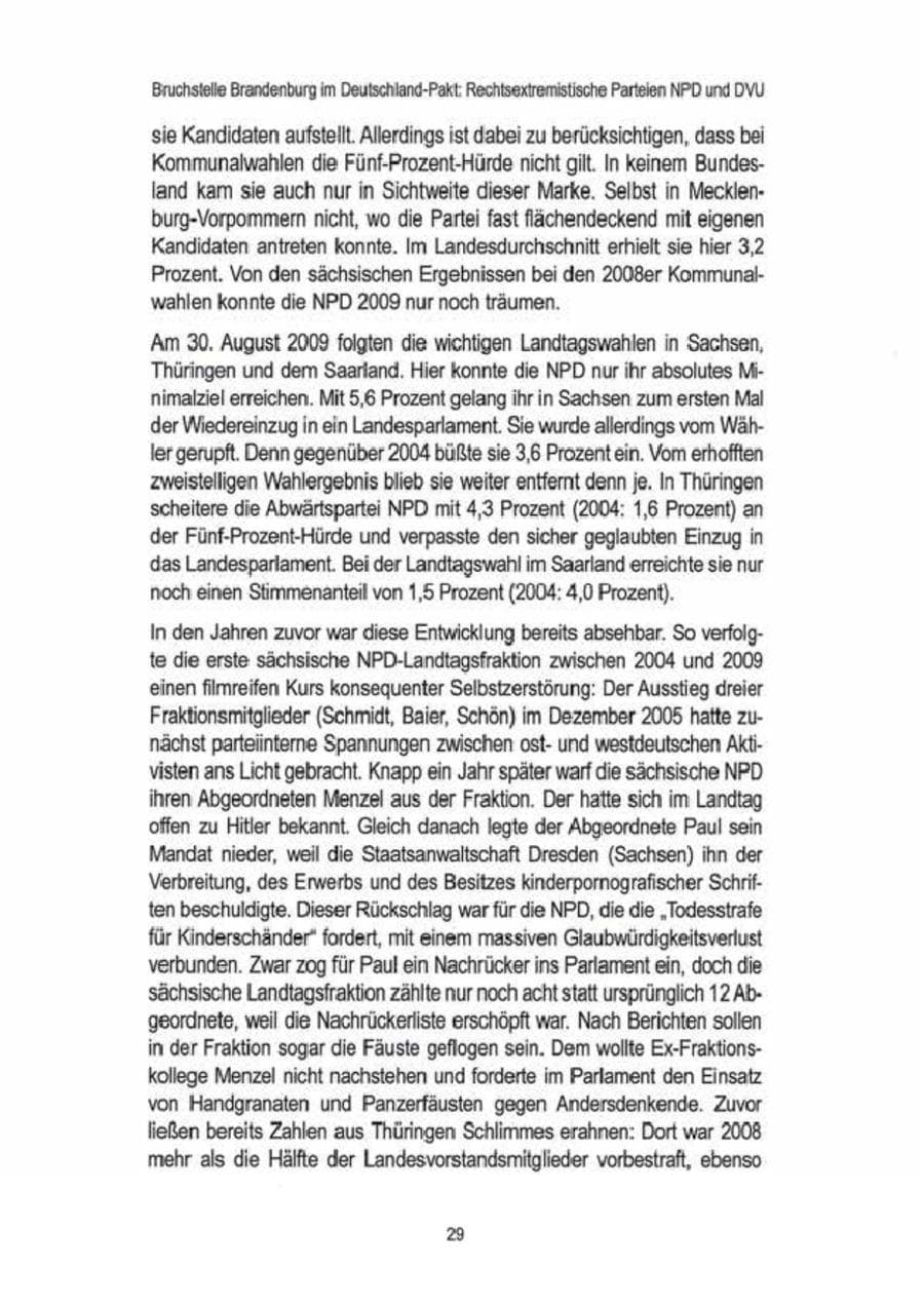 Seite 31 des Verfassungsschutzbericht 2009 Brandenburg