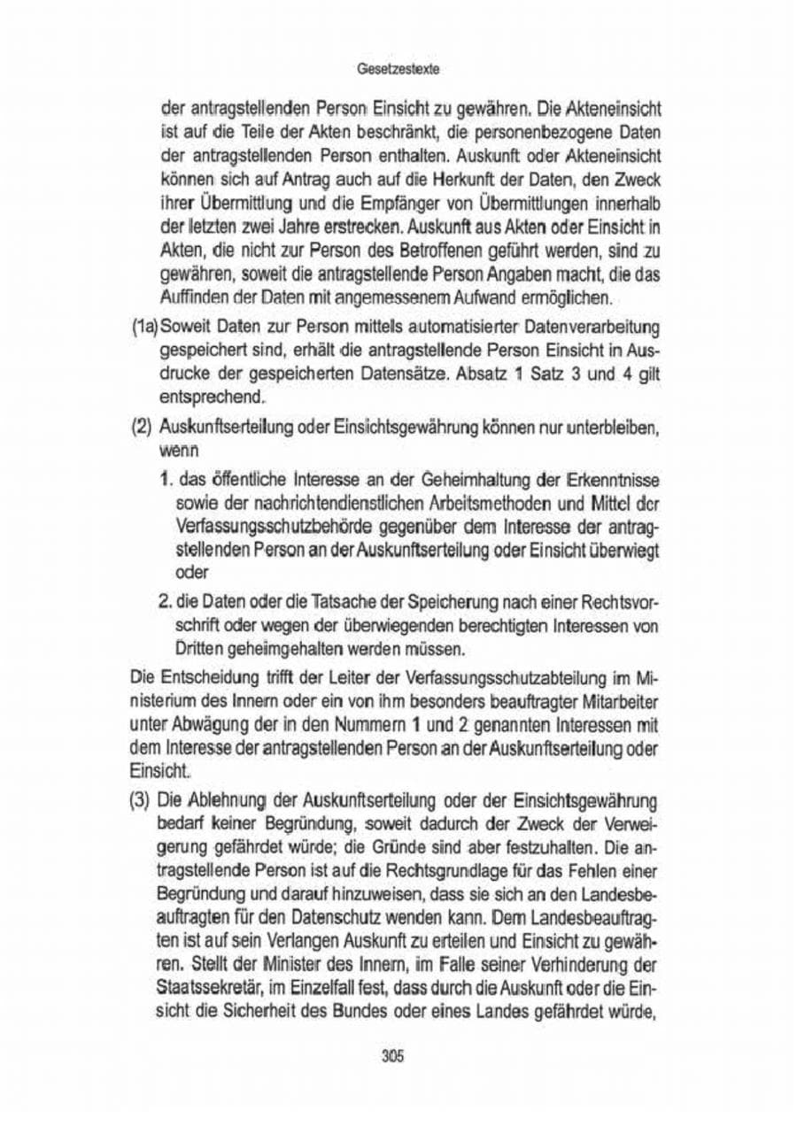 Seite 307 des Verfassungsschutzbericht 2009 Brandenburg