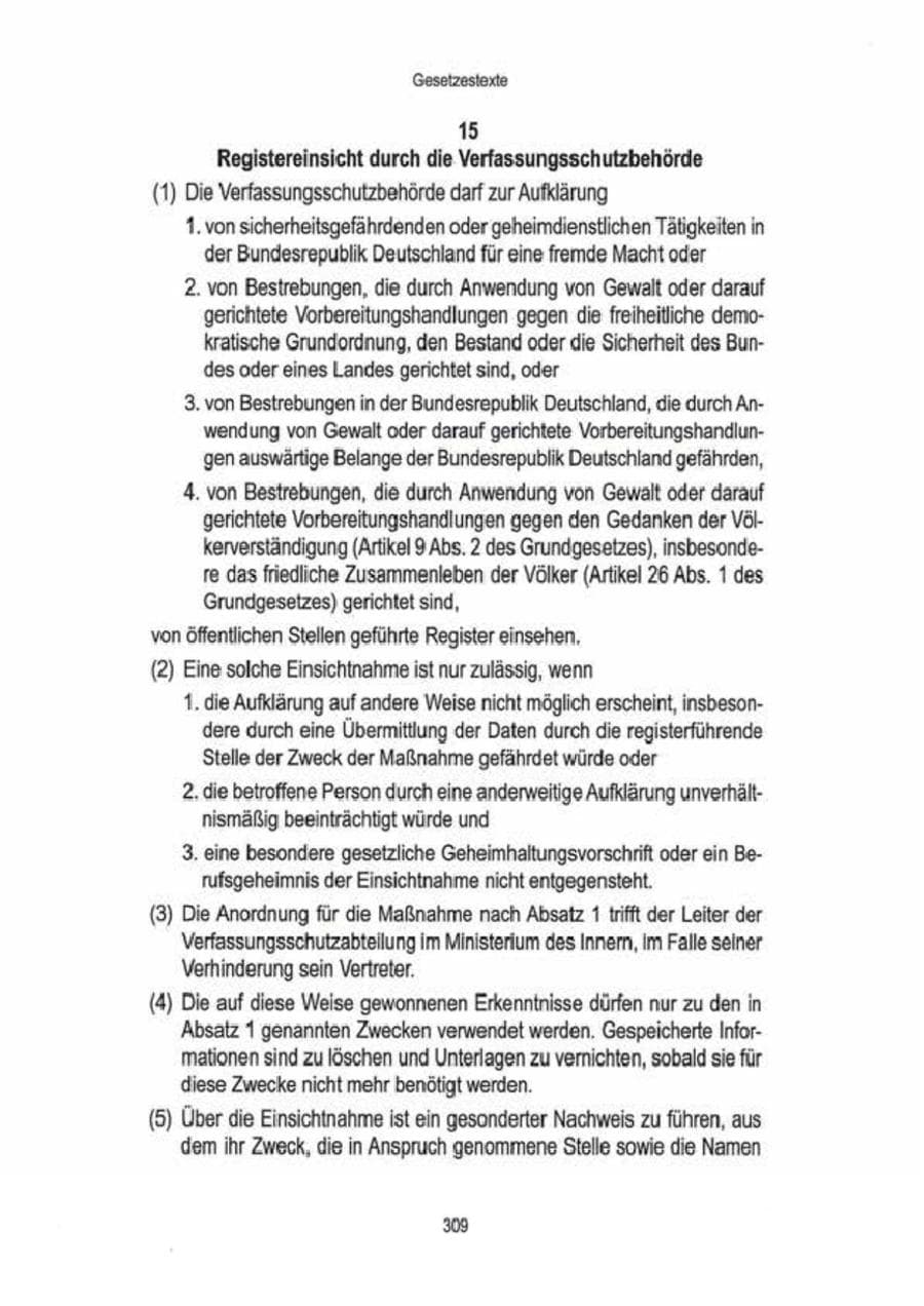 Seite 311 des Verfassungsschutzbericht 2009 Brandenburg