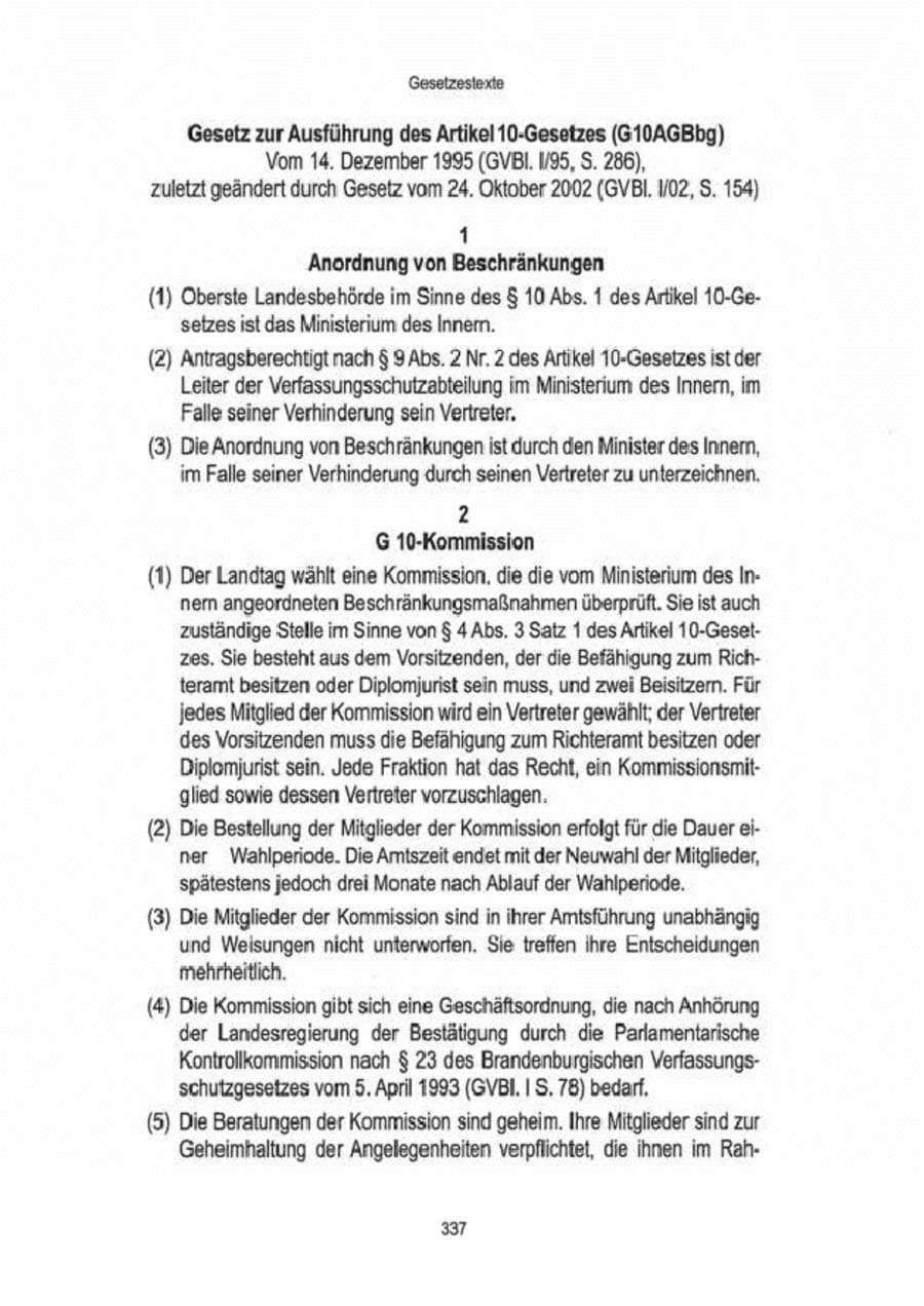 Seite 339 des Verfassungsschutzbericht 2009 Brandenburg