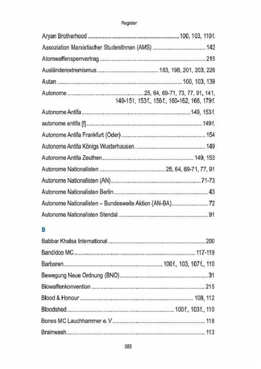 Seite 387 des Verfassungsschutzbericht 2009 Brandenburg