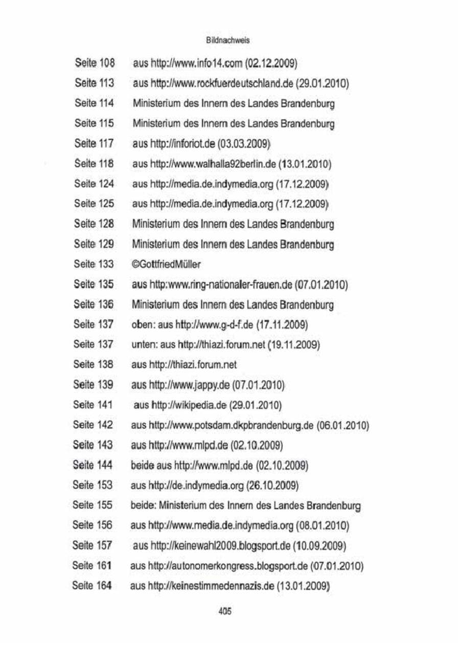 Seite 407 des Verfassungsschutzbericht 2009 Brandenburg