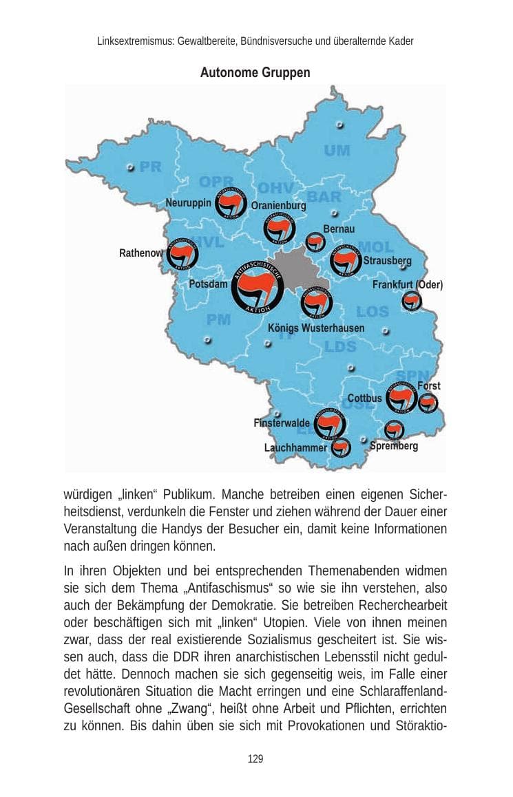 Seite 131 des Verfassungsschutzbericht 2010 Brandenburg