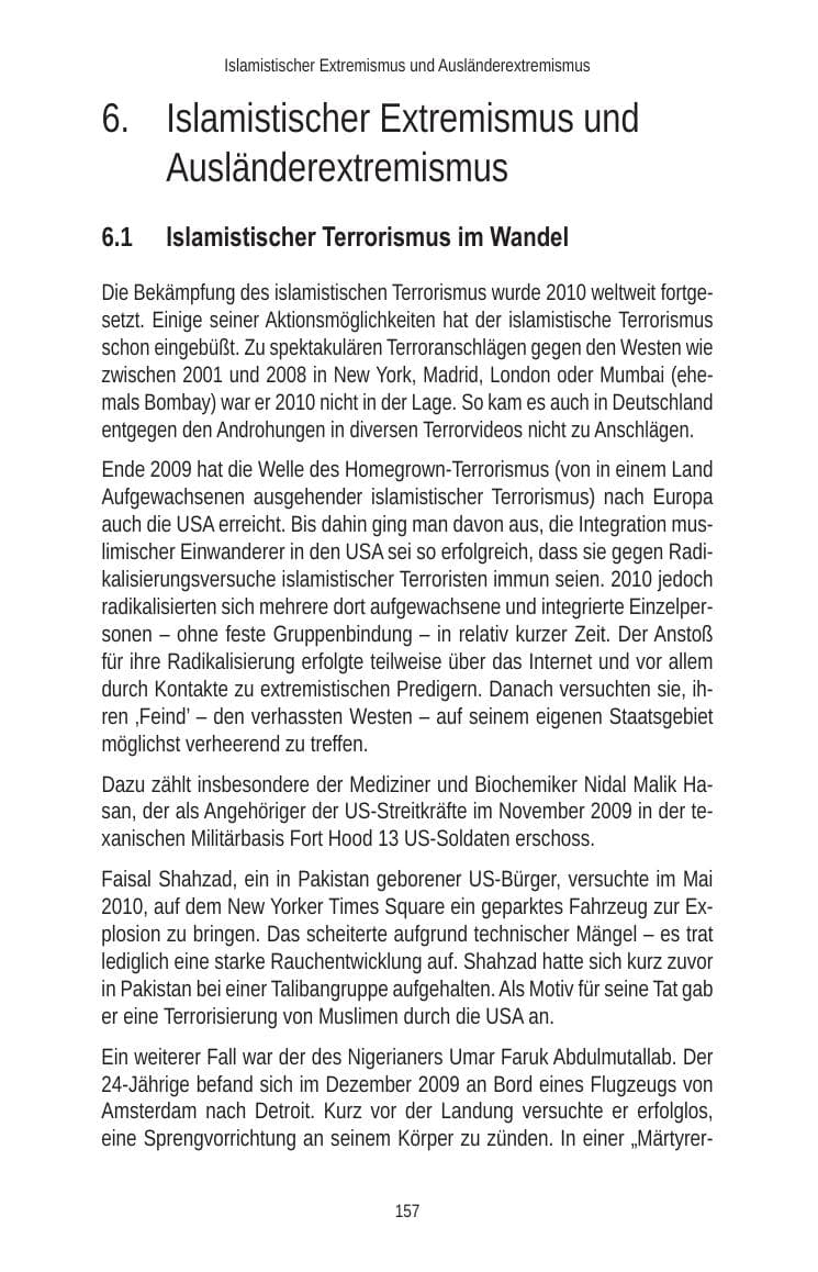 Seite 157 des Verfassungsschutzbericht 2010 Brandenburg