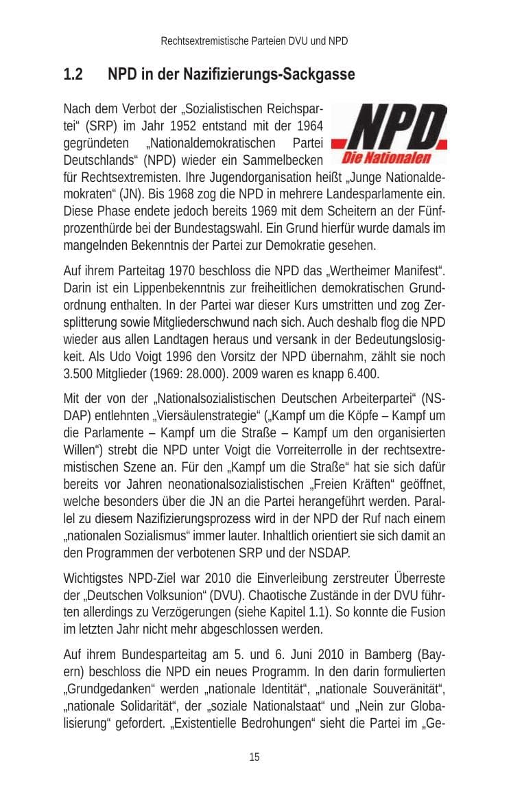 Seite 17 des Verfassungsschutzbericht 2010 Brandenburg