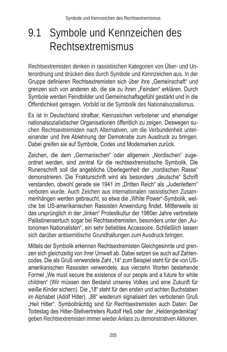 Seite 205 des Verfassungsschutzbericht 2010 Brandenburg