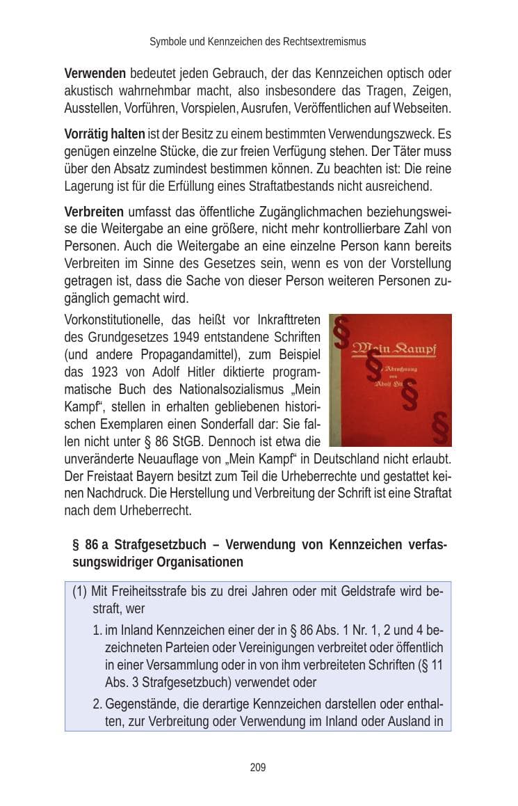Seite 209 des Verfassungsschutzbericht 2010 Brandenburg