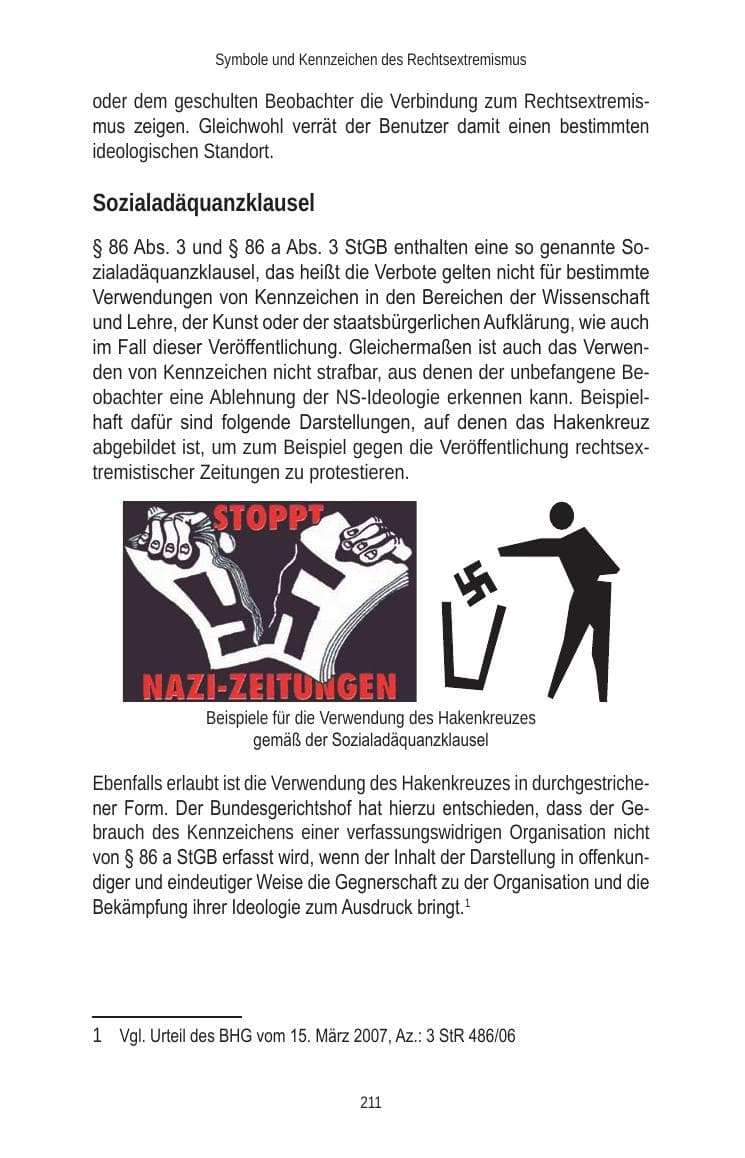 Seite 211 des Verfassungsschutzbericht 2010 Brandenburg