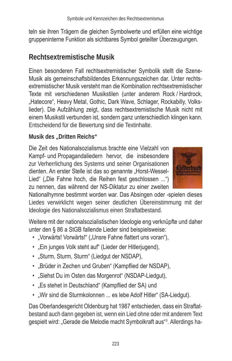Seite 223 des Verfassungsschutzbericht 2010 Brandenburg