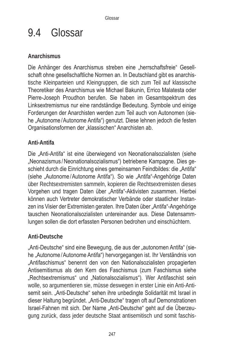 Seite 247 des Verfassungsschutzbericht 2010 Brandenburg