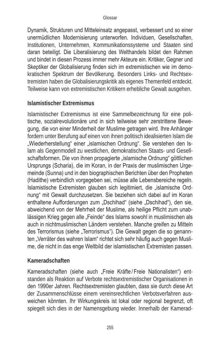 Seite 255 des Verfassungsschutzbericht 2010 Brandenburg