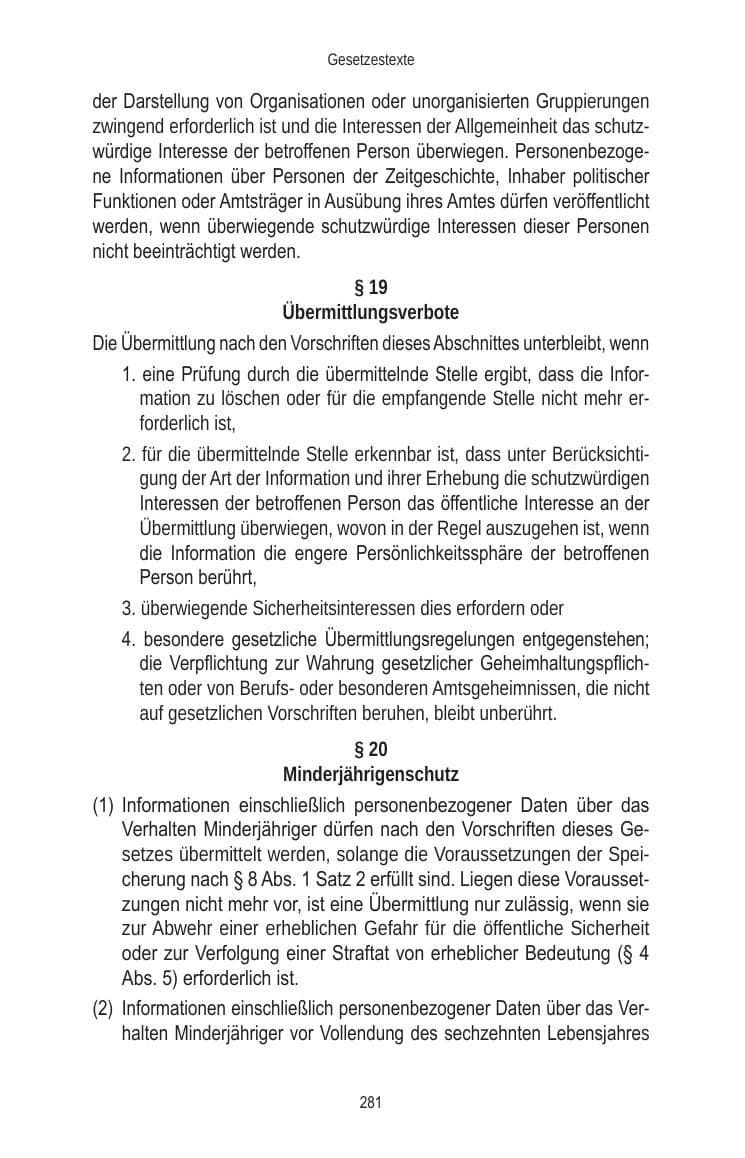 Seite 281 des Verfassungsschutzbericht 2010 Brandenburg