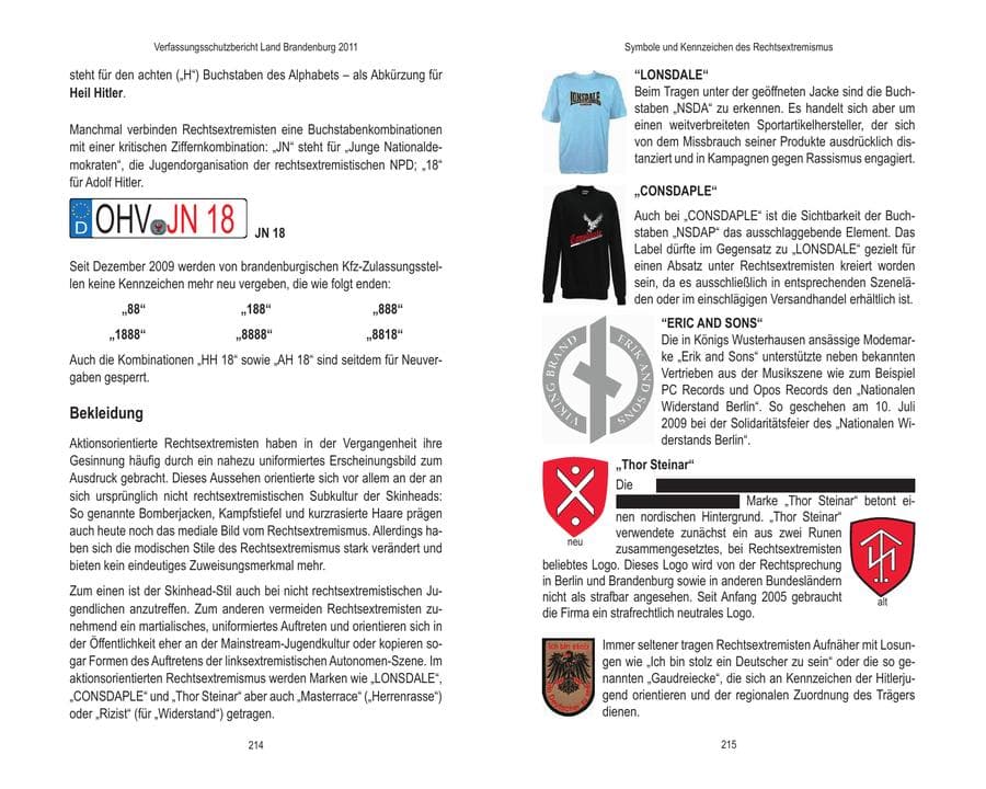 Seite 111 des Verfassungsschutzbericht 2011 Brandenburg