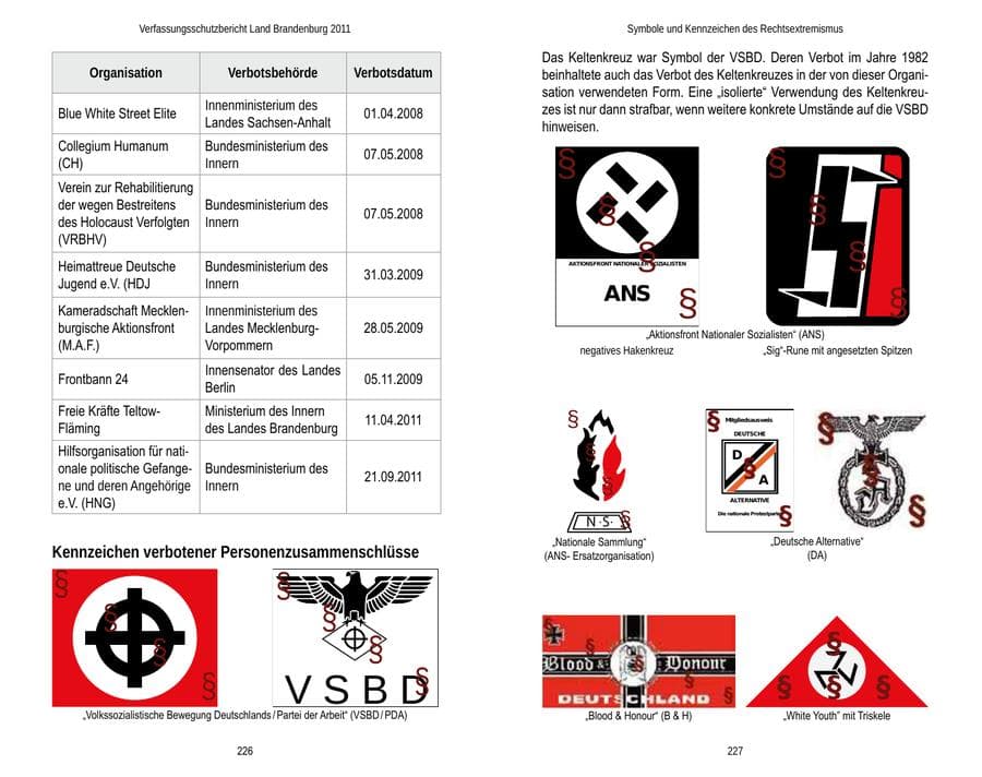 Seite 117 des Verfassungsschutzbericht 2011 Brandenburg