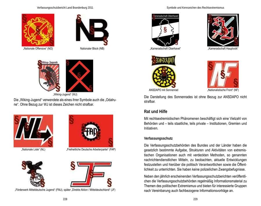 Seite 118 des Verfassungsschutzbericht 2011 Brandenburg
