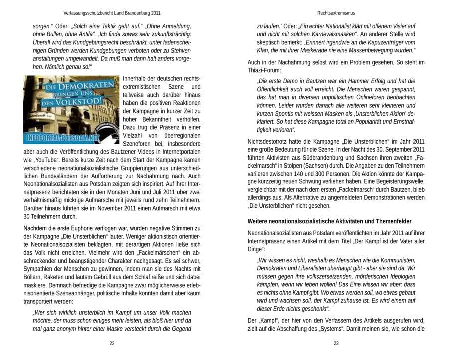 Seite 15 des Verfassungsschutzbericht 2011 Brandenburg
