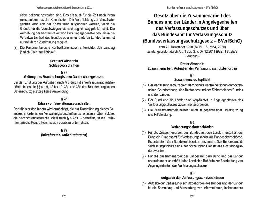 Seite 142 des Verfassungsschutzbericht 2011 Brandenburg