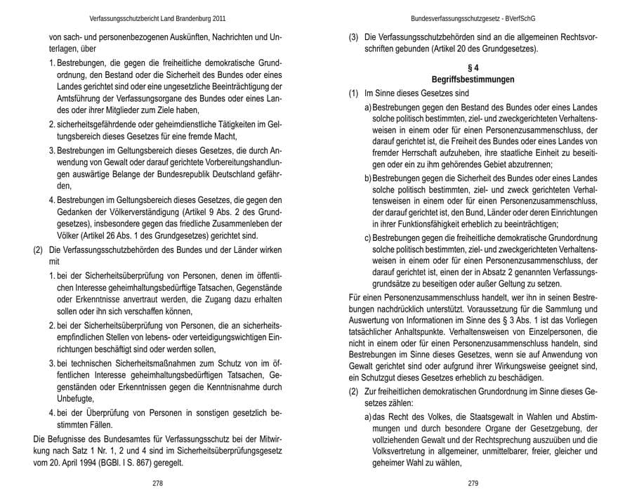 Seite 143 des Verfassungsschutzbericht 2011 Brandenburg