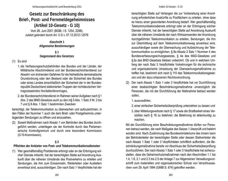 Seite 145 des Verfassungsschutzbericht 2011 Brandenburg