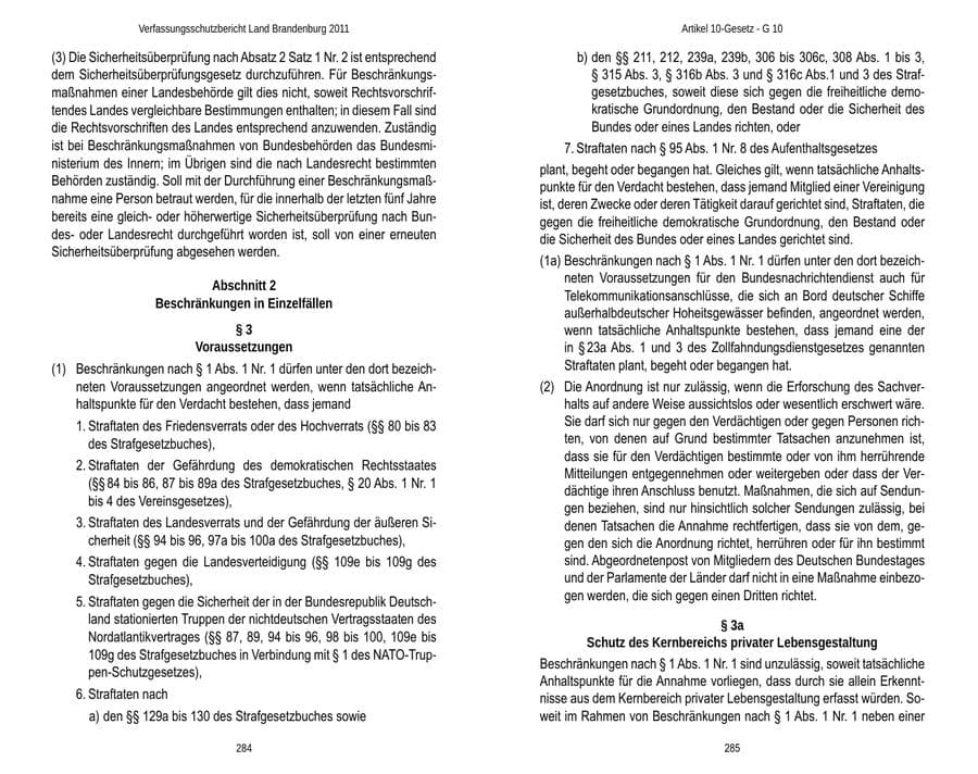 Seite 146 des Verfassungsschutzbericht 2011 Brandenburg