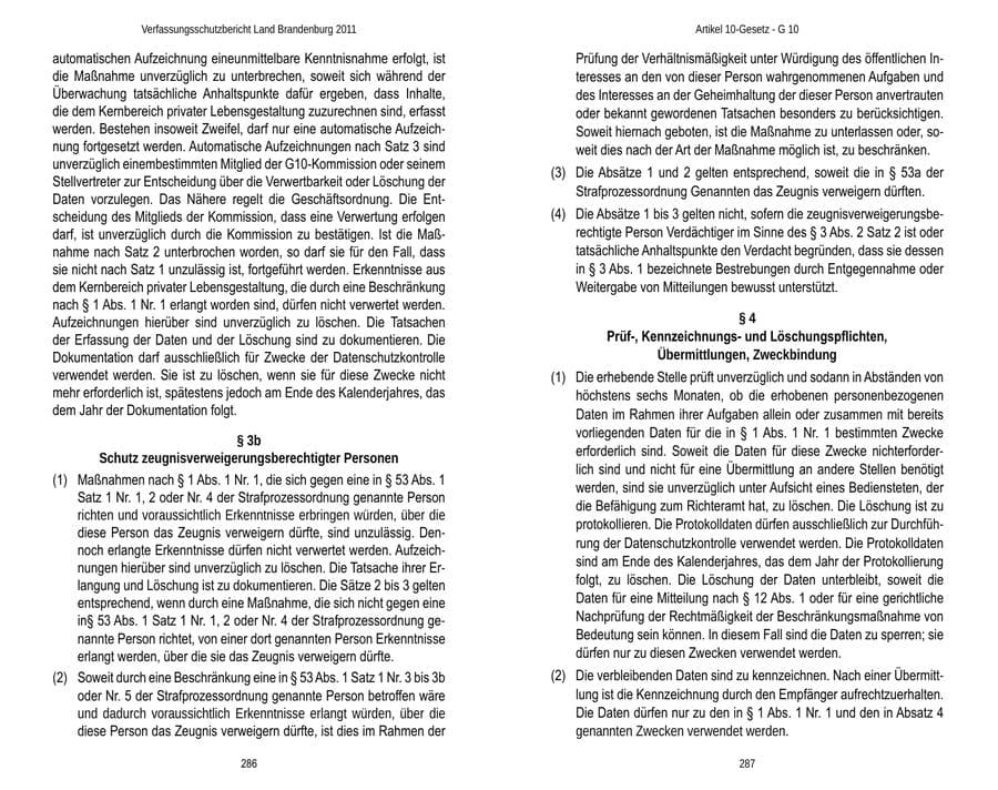 Seite 147 des Verfassungsschutzbericht 2011 Brandenburg