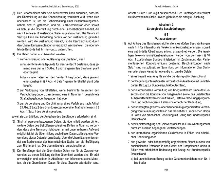 Seite 148 des Verfassungsschutzbericht 2011 Brandenburg