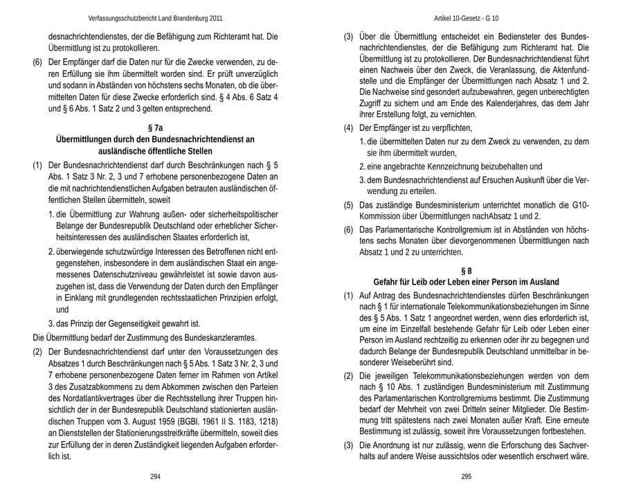 Seite 151 des Verfassungsschutzbericht 2011 Brandenburg
