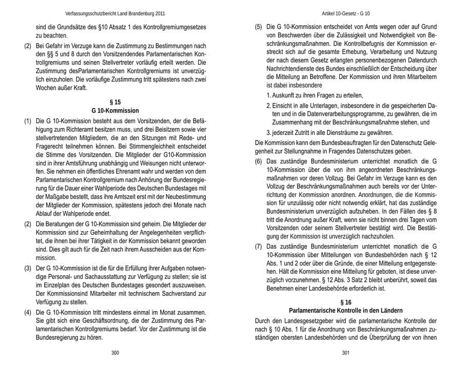 Seite 154 des Verfassungsschutzbericht 2011 Brandenburg