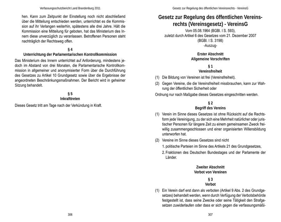Seite 157 des Verfassungsschutzbericht 2011 Brandenburg