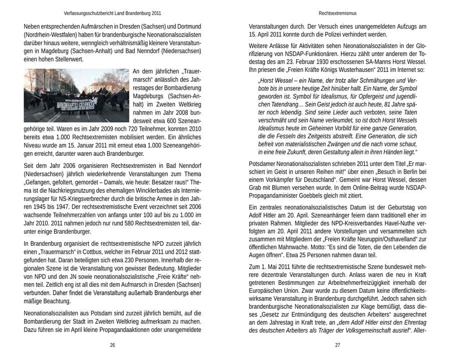 Seite 17 des Verfassungsschutzbericht 2011 Brandenburg