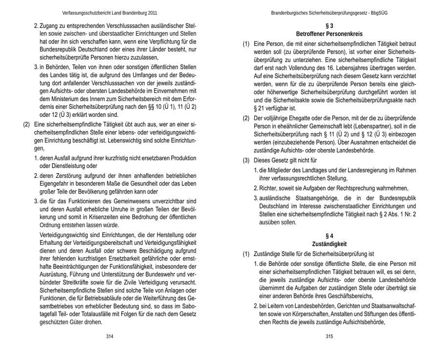 Seite 161 des Verfassungsschutzbericht 2011 Brandenburg