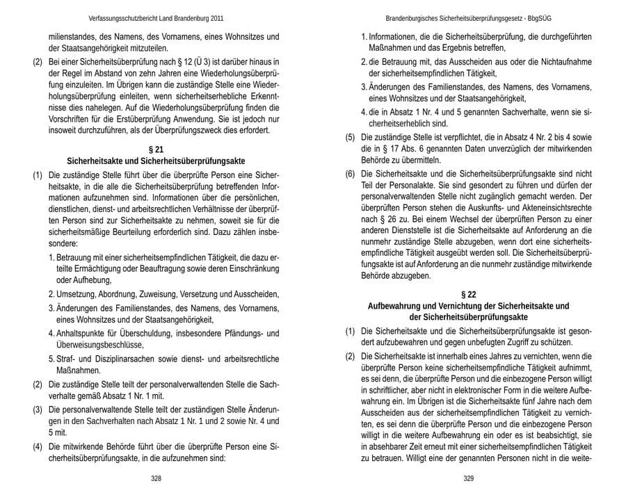 Seite 168 des Verfassungsschutzbericht 2011 Brandenburg