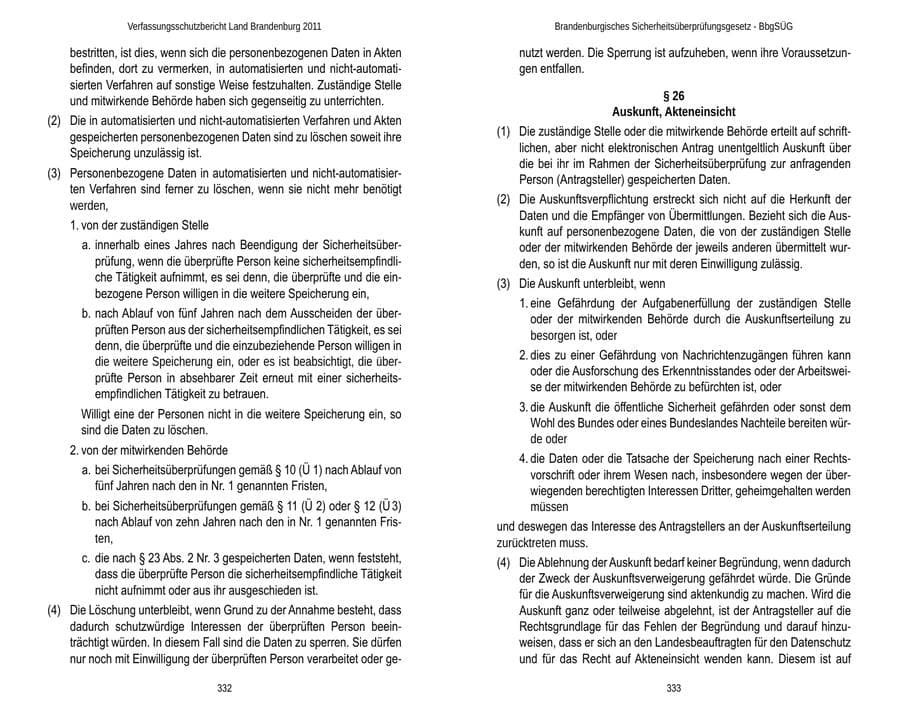 Seite 170 des Verfassungsschutzbericht 2011 Brandenburg
