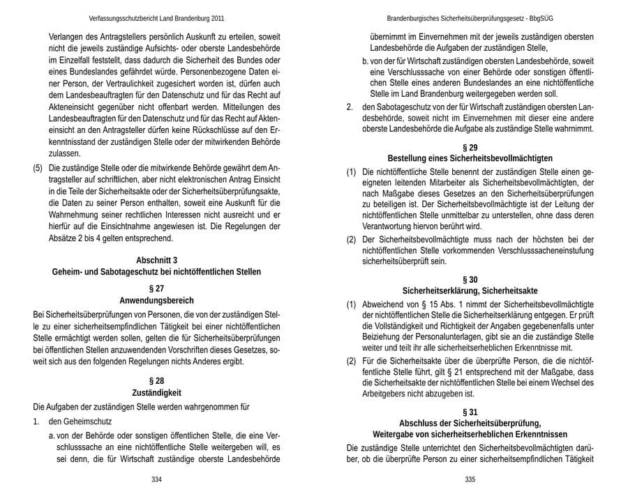 Seite 171 des Verfassungsschutzbericht 2011 Brandenburg