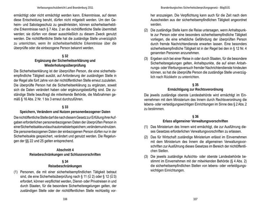 Seite 172 des Verfassungsschutzbericht 2011 Brandenburg
