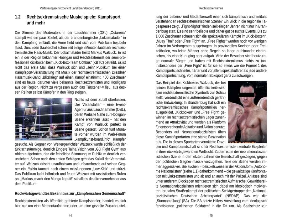 Seite 26 des Verfassungsschutzbericht 2011 Brandenburg