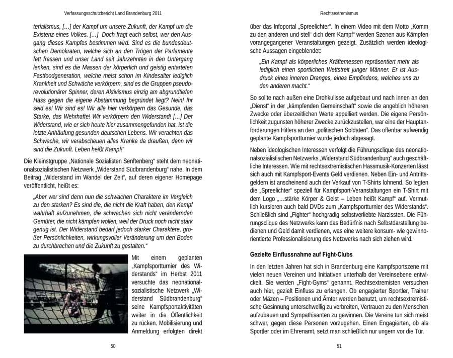 Seite 29 des Verfassungsschutzbericht 2011 Brandenburg