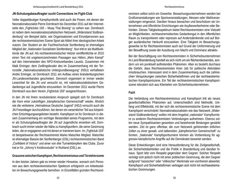 Seite 30 des Verfassungsschutzbericht 2011 Brandenburg